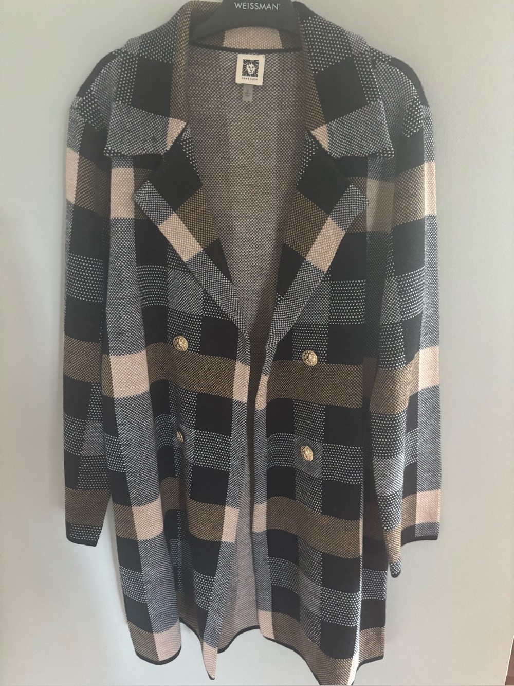 Anne Klein Plaid Jacket Size Small